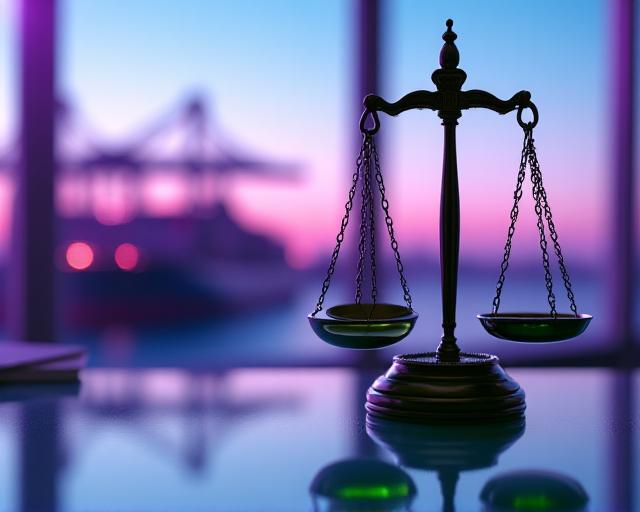 Abstract legal and logistics concept